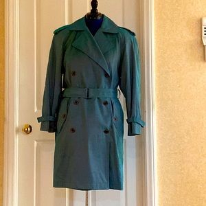 Beautiful iridescent green color with Pink lining. Good for light rain